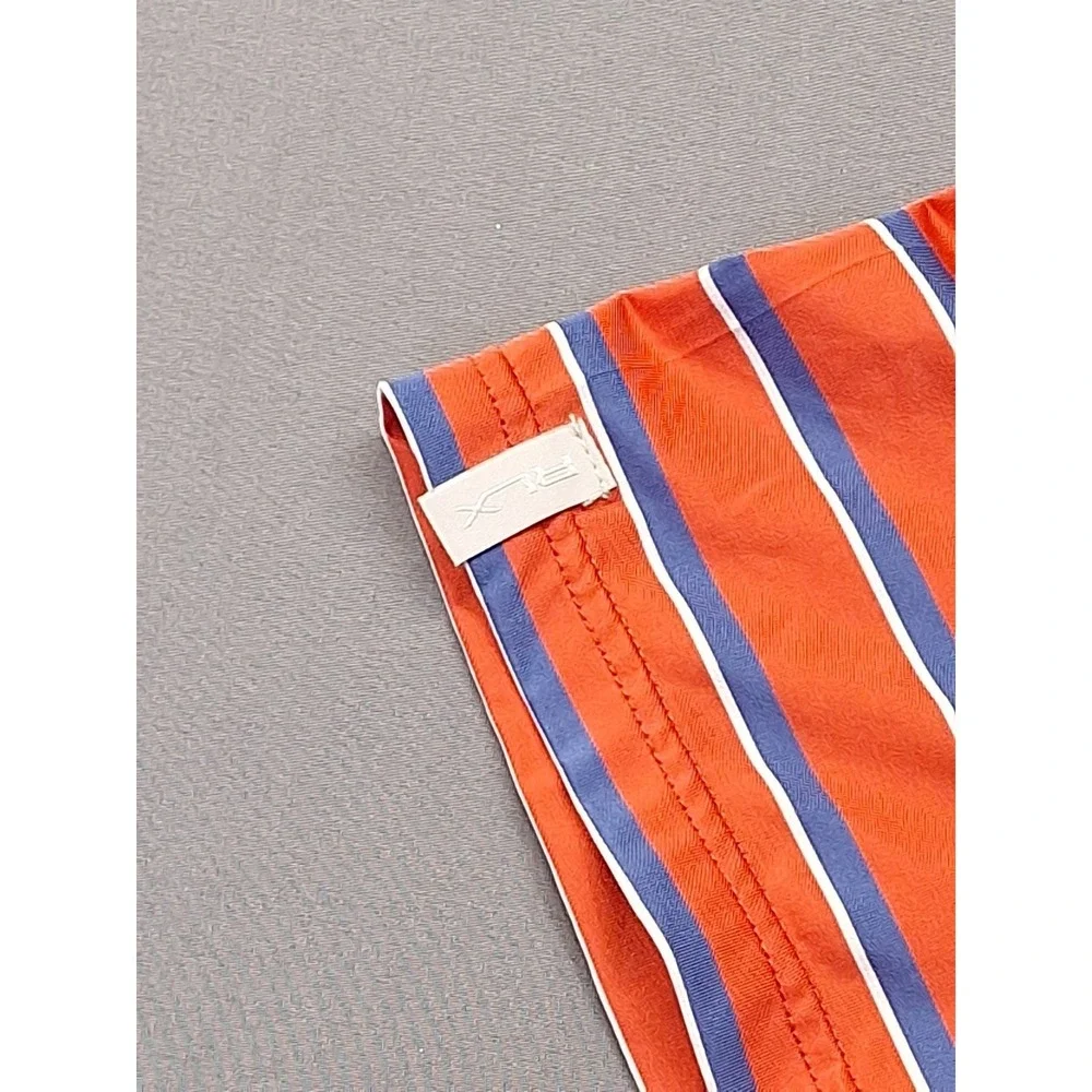 RLX‎ Ralph Lauren Polo Mens Large Red White Blue Striped Golf Preppy County Club